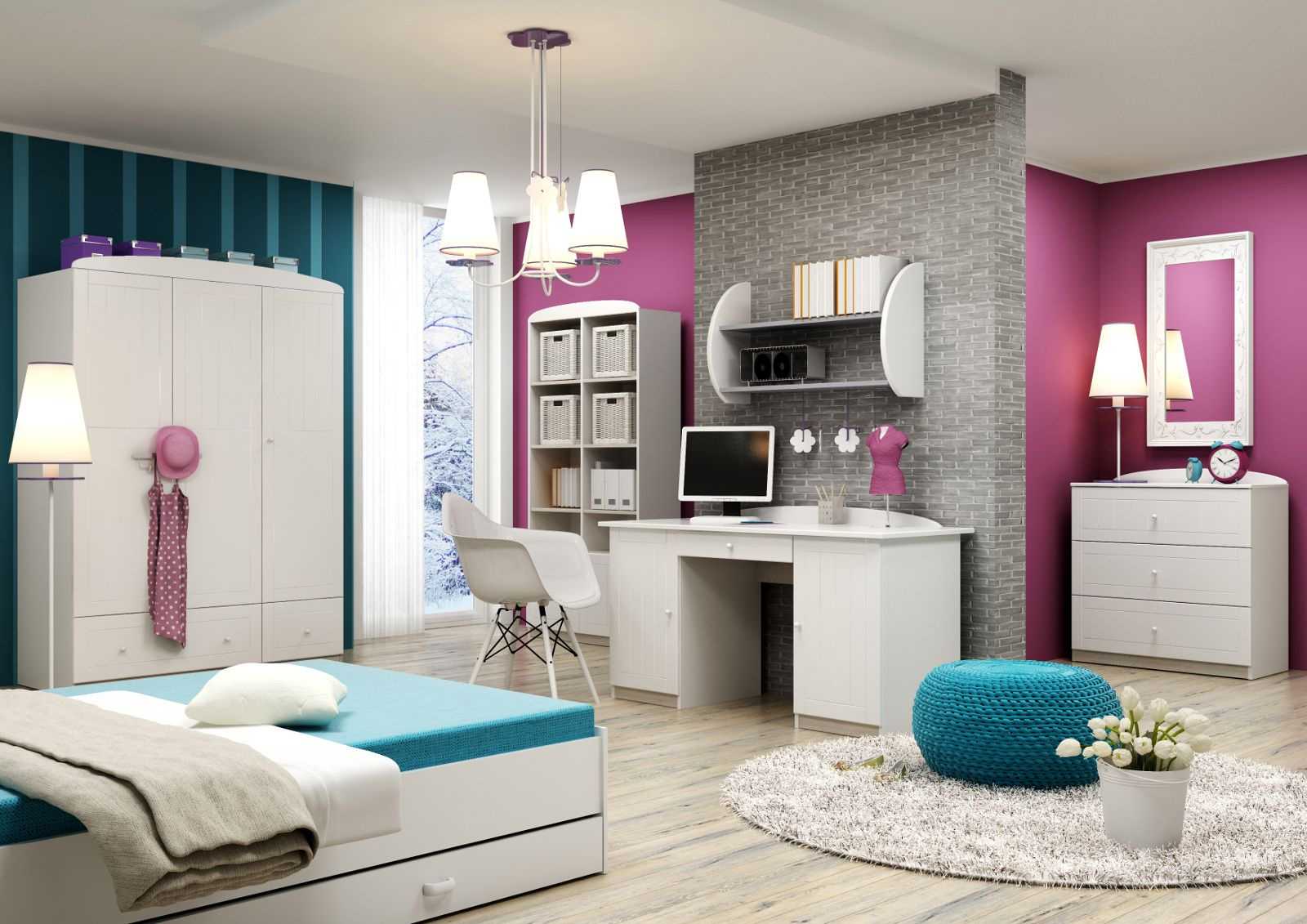 белая мебель в детской