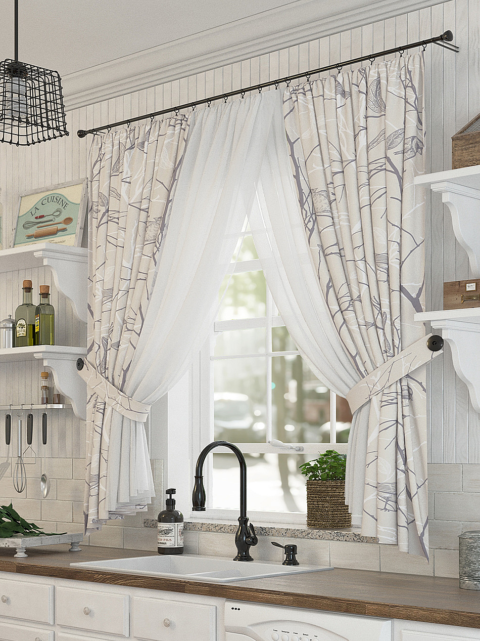 ткань для кухонных штор