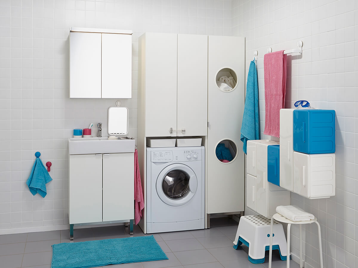 шкаф над стиральной машиной икеа