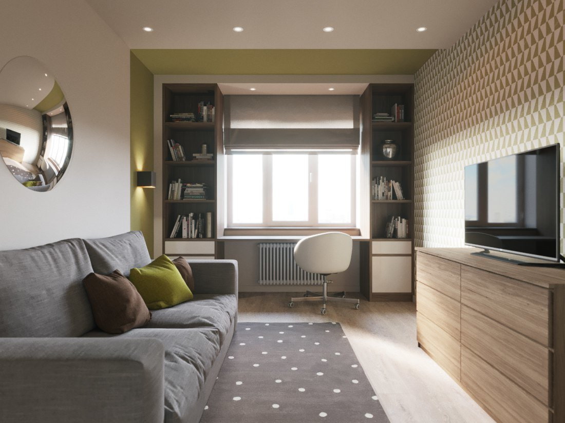 шкаф вокруг окна фото оформления