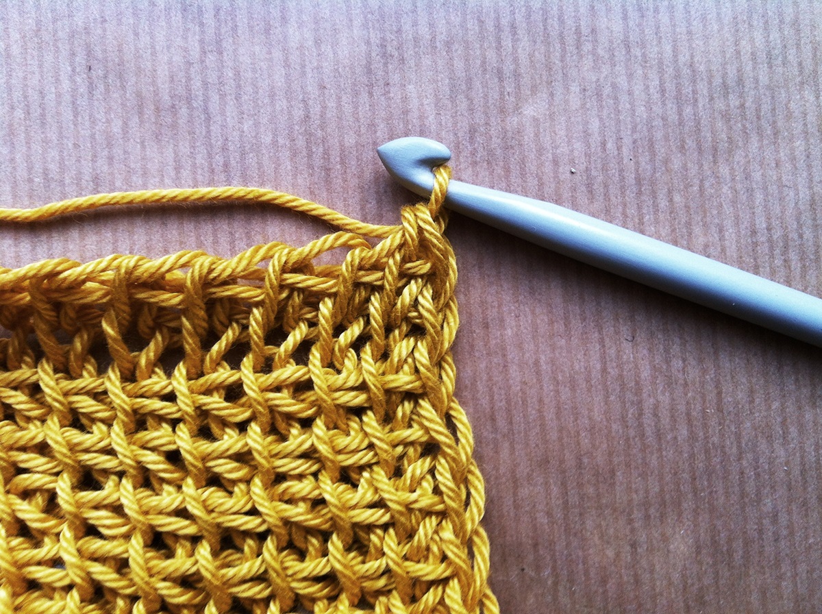 техника тунисского вязания