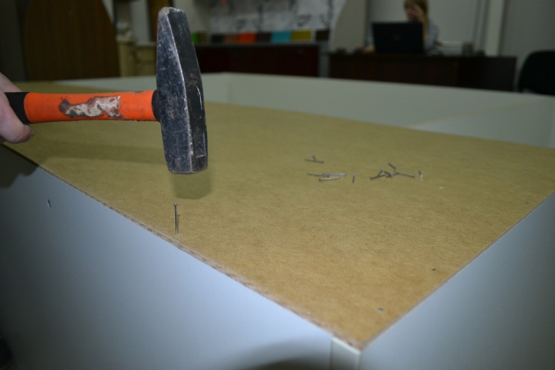 установка задней стенки