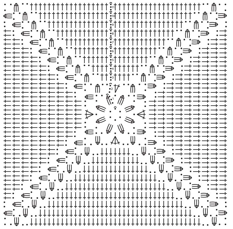 чехол на табурет крючком схема