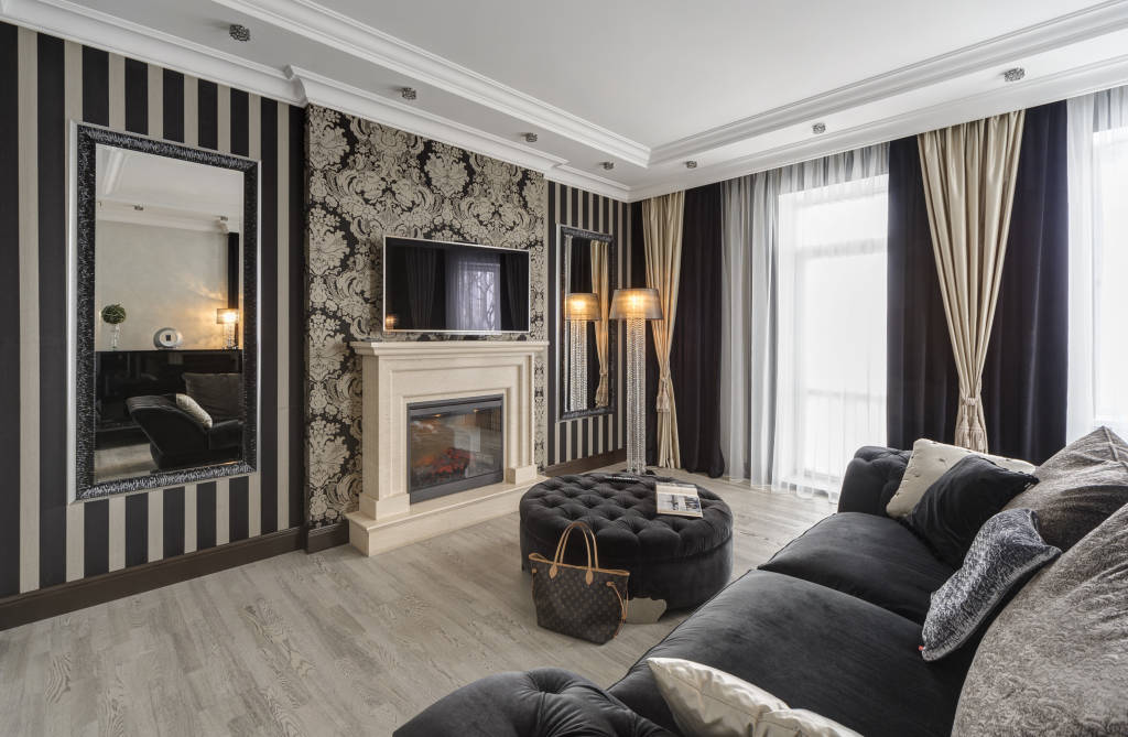 монохромный интерьер