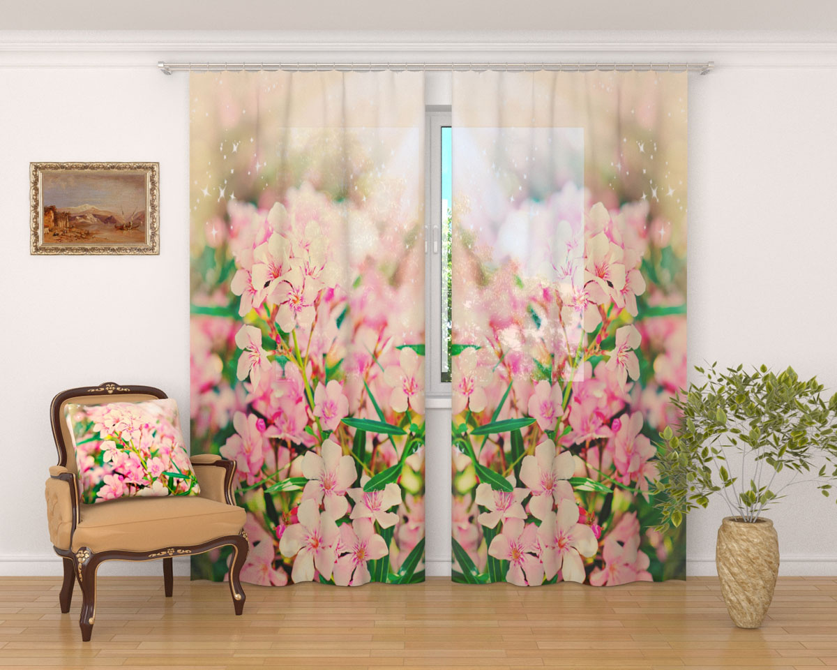 фототюль в гостиной