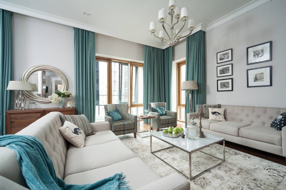 гостиная с диванами