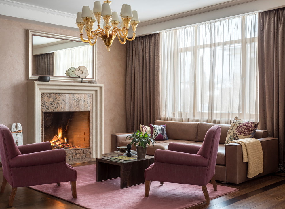 коричневый диван идеи фото