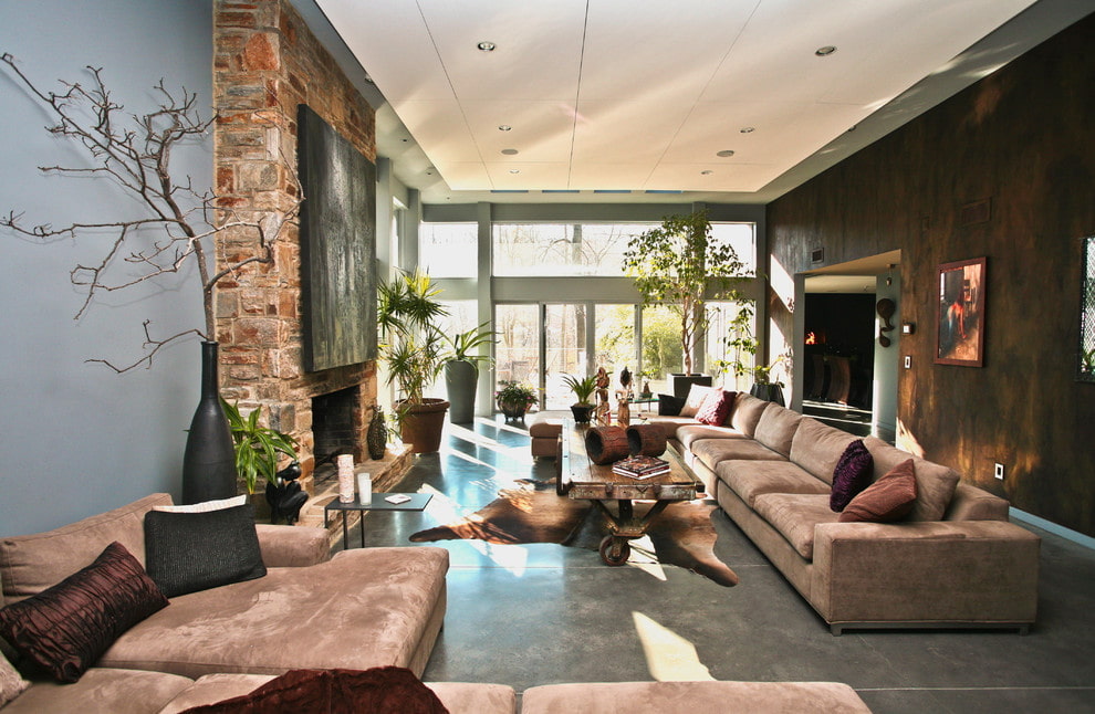 коричневый диван идеи