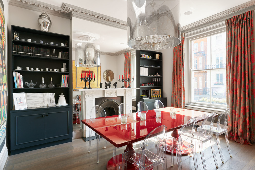 красные шторы фото дизайна