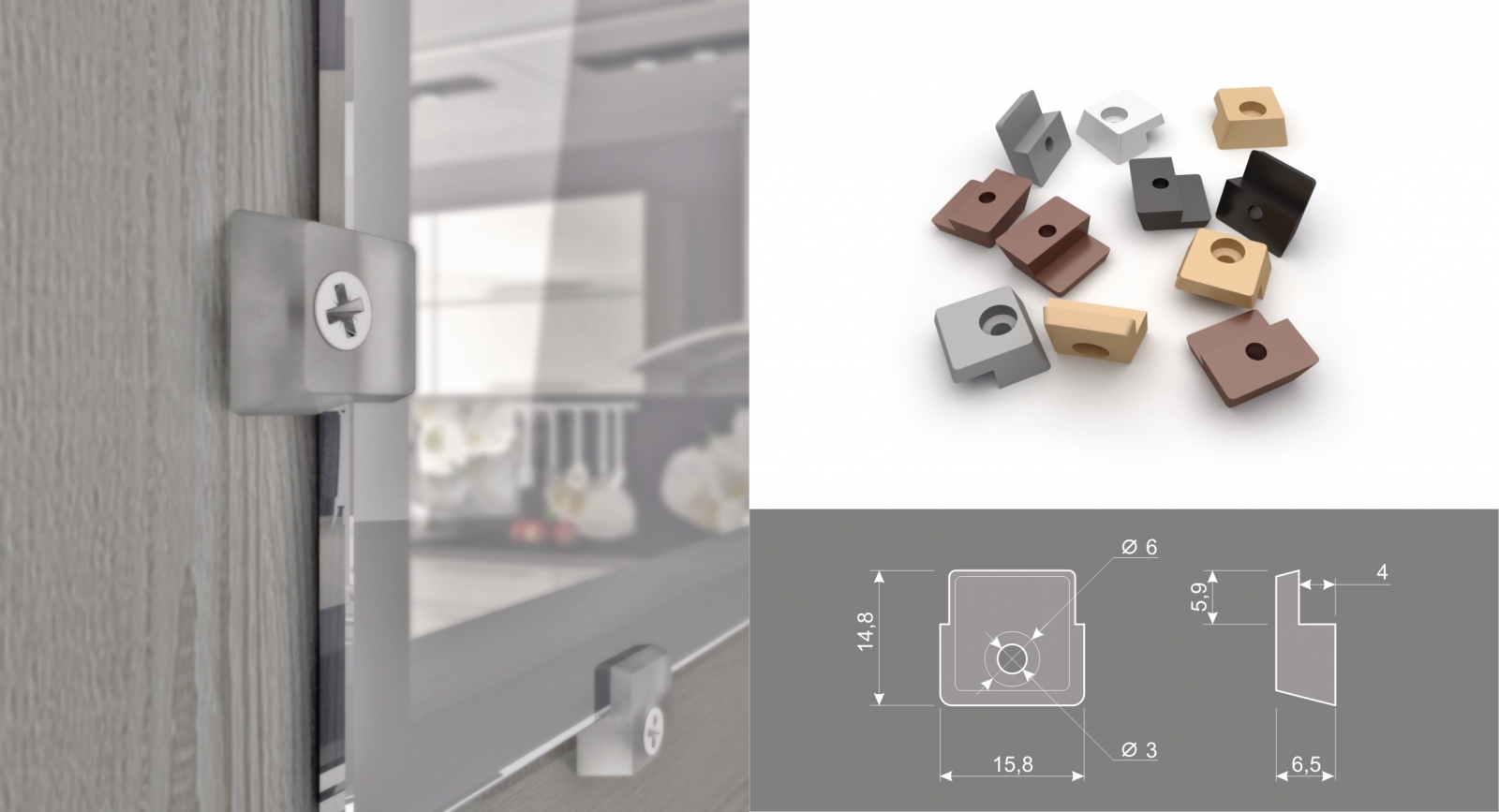 крепежи для стекол