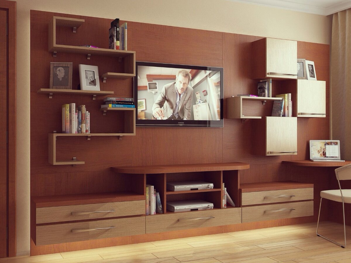 материалы для стенки с компьютерным столом