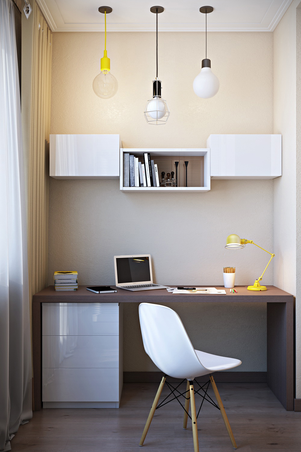 консольные полки над столом