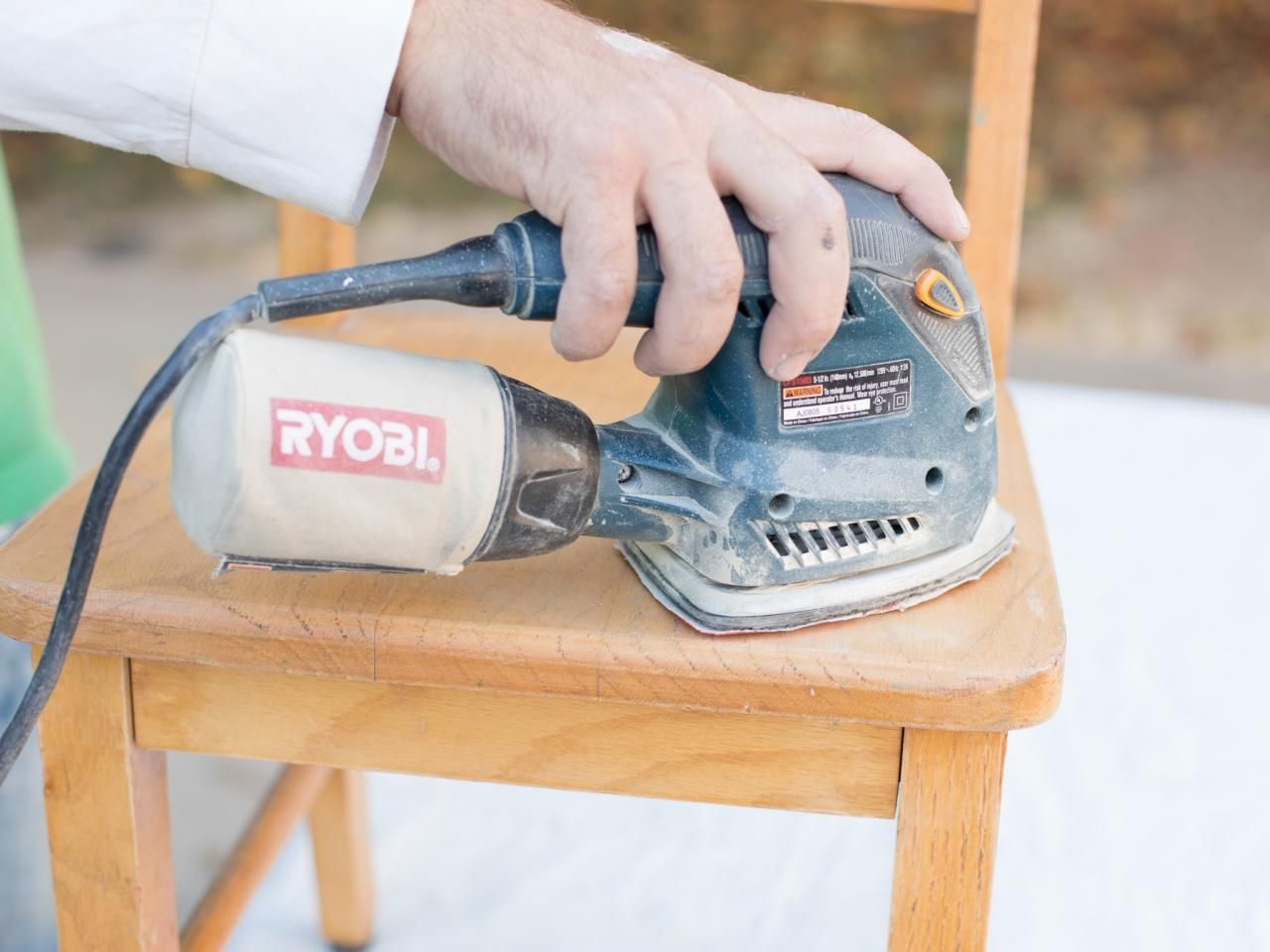 шлифовка стула