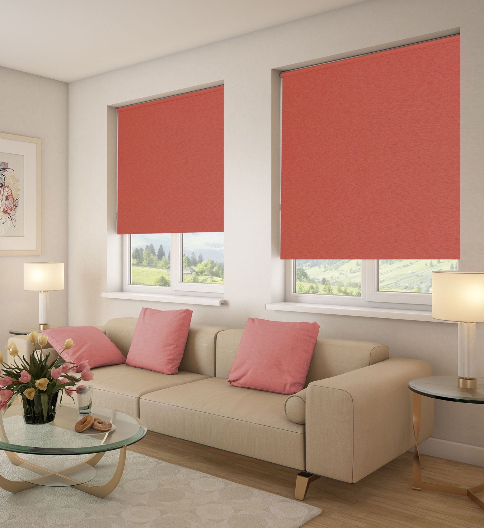 рулонные шторы фото