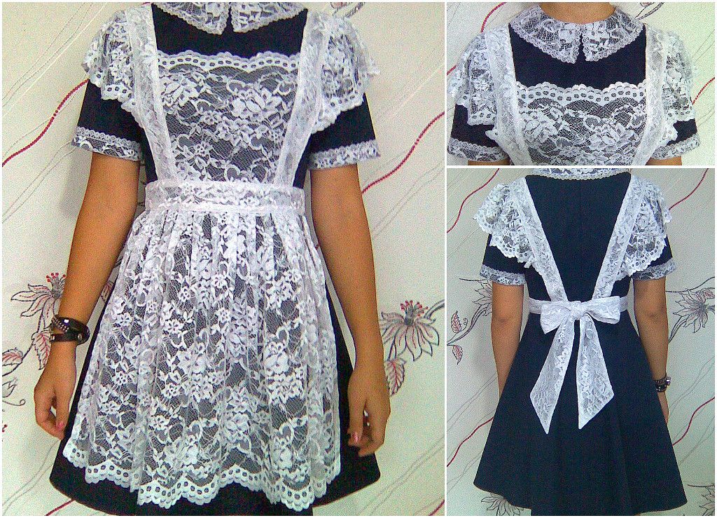 как выкроить фартук для школы