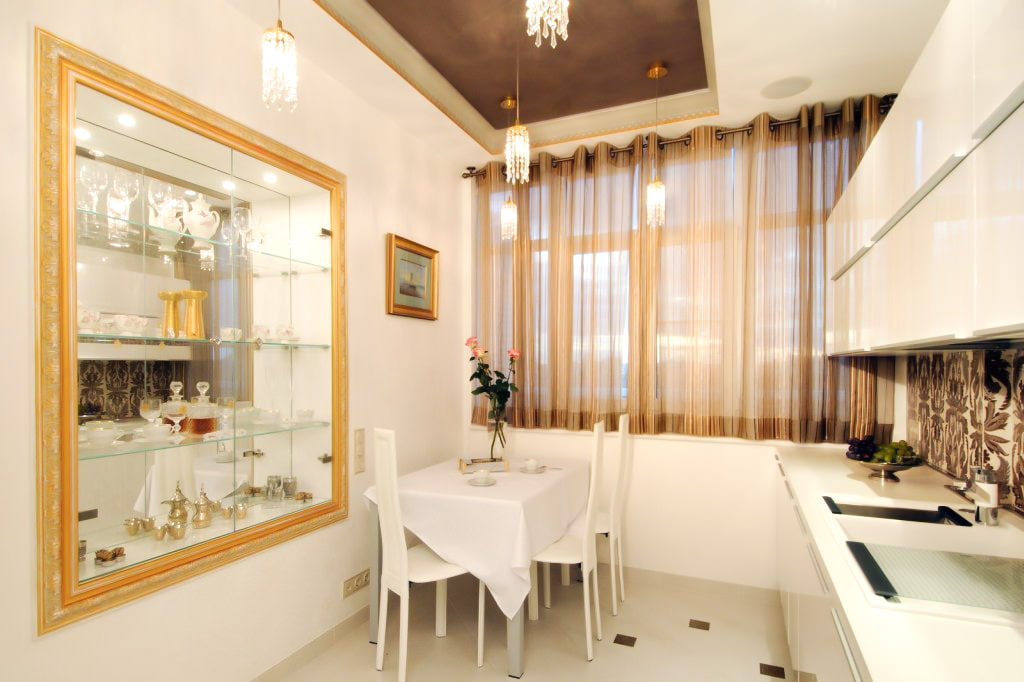 шторы на кухню на люверсах