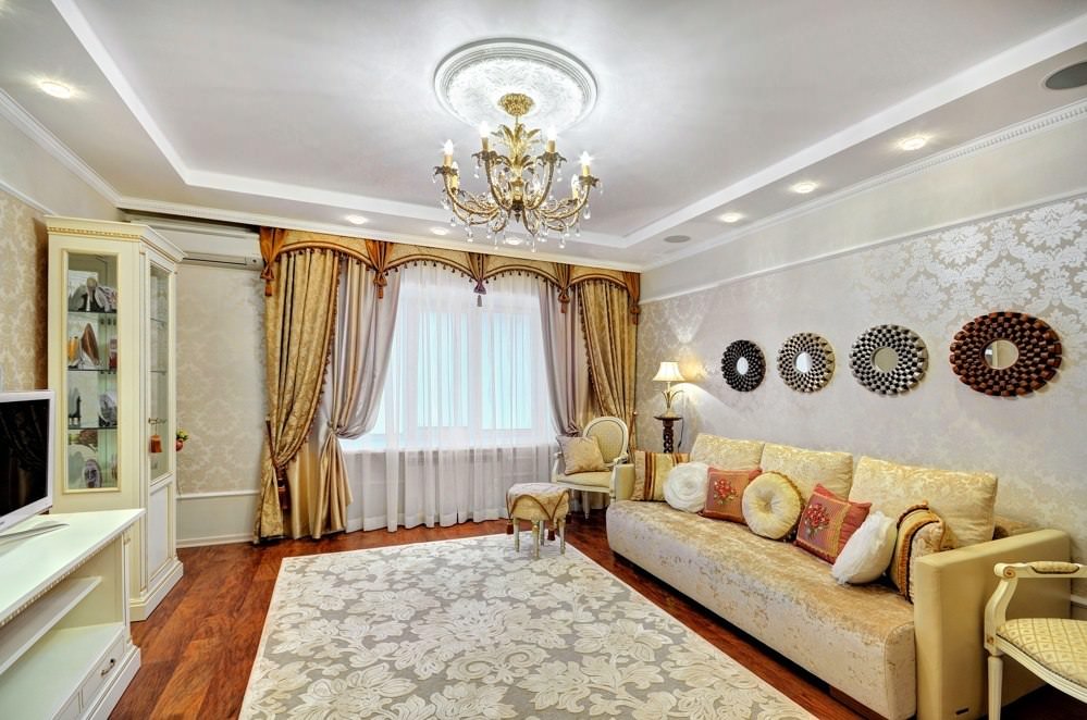 шторы в гостиную декор фото