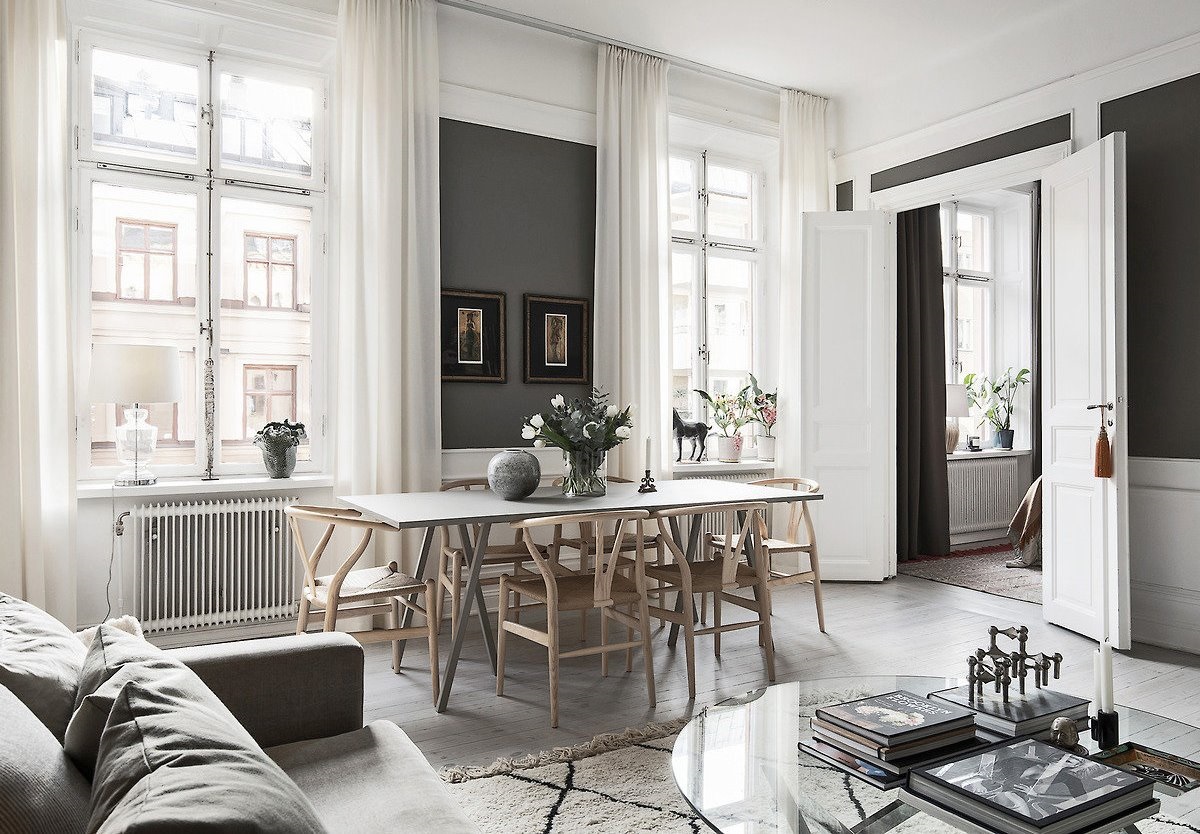 портьеры в скандинавском стиле