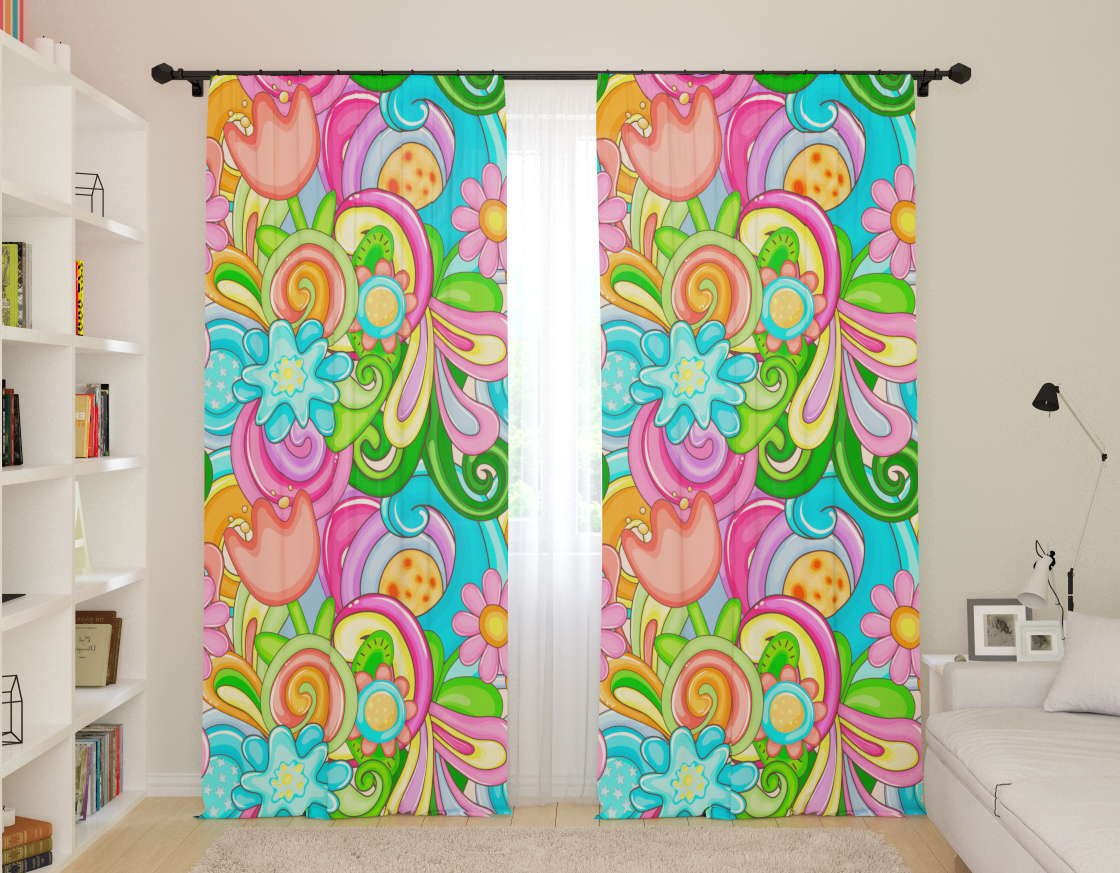 детские шторы хайтек