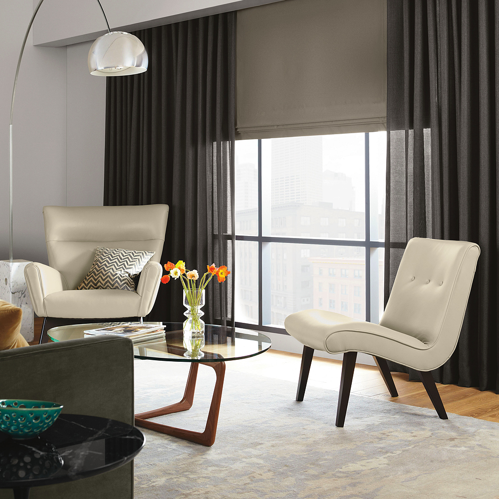 римские шторы в минимализме