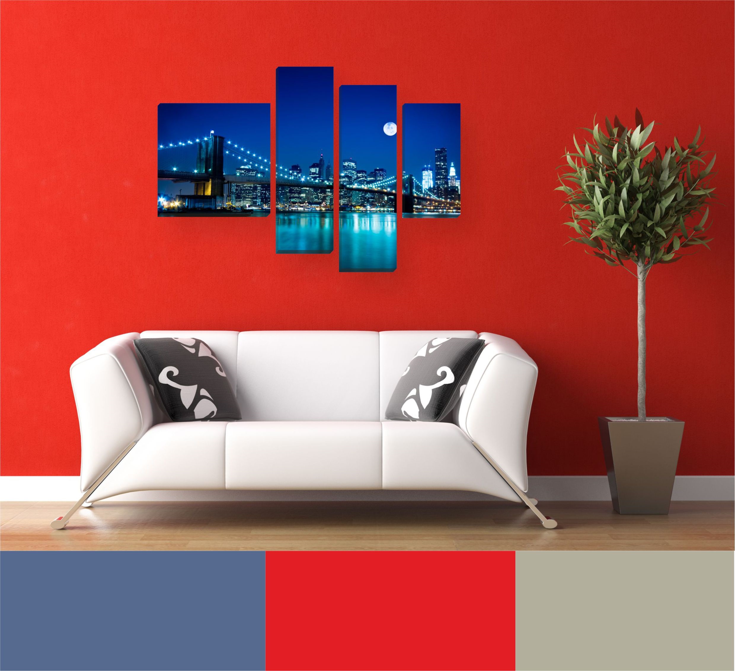 красный цвет в интерьере