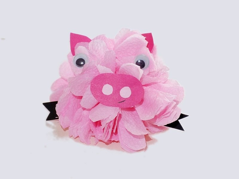 свинка из салфеток