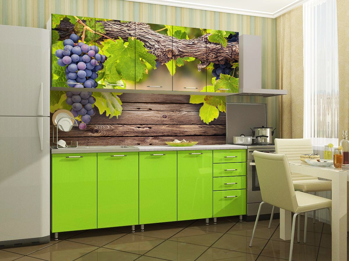 сочетание зеленого с деревом